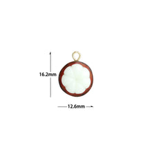 Load image into Gallery viewer, Enamel Gold Half Mangosteen Charm Pendant,Sku#LK1242