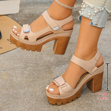 Load image into Gallery viewer, Women's Thick Sole High Heel Sandals | Single Strap Buckle Summer Shoes