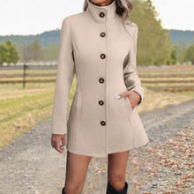 Load image into Gallery viewer, Womens Autumn Winter New Arrival Fashionable Casual Stand-Up Collar Coat