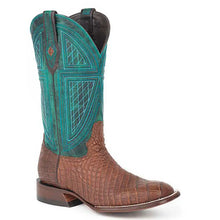 Load image into Gallery viewer, Stetson Big Horn (Turquoise) - Men's Alligator Cowboy Boot