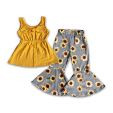 Load image into Gallery viewer, Girl Sleeveless Tunic Sunflowers Outfit