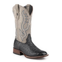 Load image into Gallery viewer, Stetson Ozzy (White/Black) - Men's Ostrich Cowboy Boot