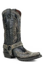 Load image into Gallery viewer, Stetson Outlaw Eagle Biker (Black) - Men's Cowboy Boot