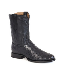 Load image into Gallery viewer, Stetson Austin (Black) - Men's Ostrich Cowboy Boot