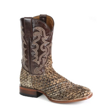 Load image into Gallery viewer, Stetson Cattleman (Brown) - Men's Hair On Leather Cowboy Boot