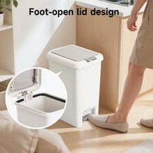 Load image into Gallery viewer, 20L Oval Trash Can – Quiet Press-Top Lid with Foot Pedal