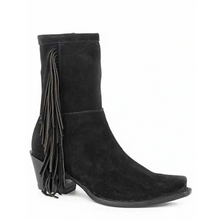 Load image into Gallery viewer, Stetson Halle (Black) - Women's Leather Suede Cowgirl Boot
