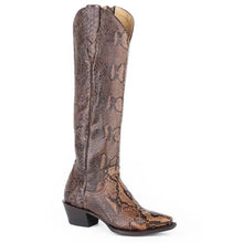 Load image into Gallery viewer, Stetson Yasmin (Brown) - Women's Python Leather Cowgirl Boot