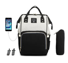 Load image into Gallery viewer, Waterproof Diaper Bag Backpack with USB Charging Port | Large Capacity Travel Nursing Bag for Moms &amp; Dads