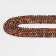 Load image into Gallery viewer, Genuine Brown Garnet Faceted Rondelle Beads, Sku#U1662