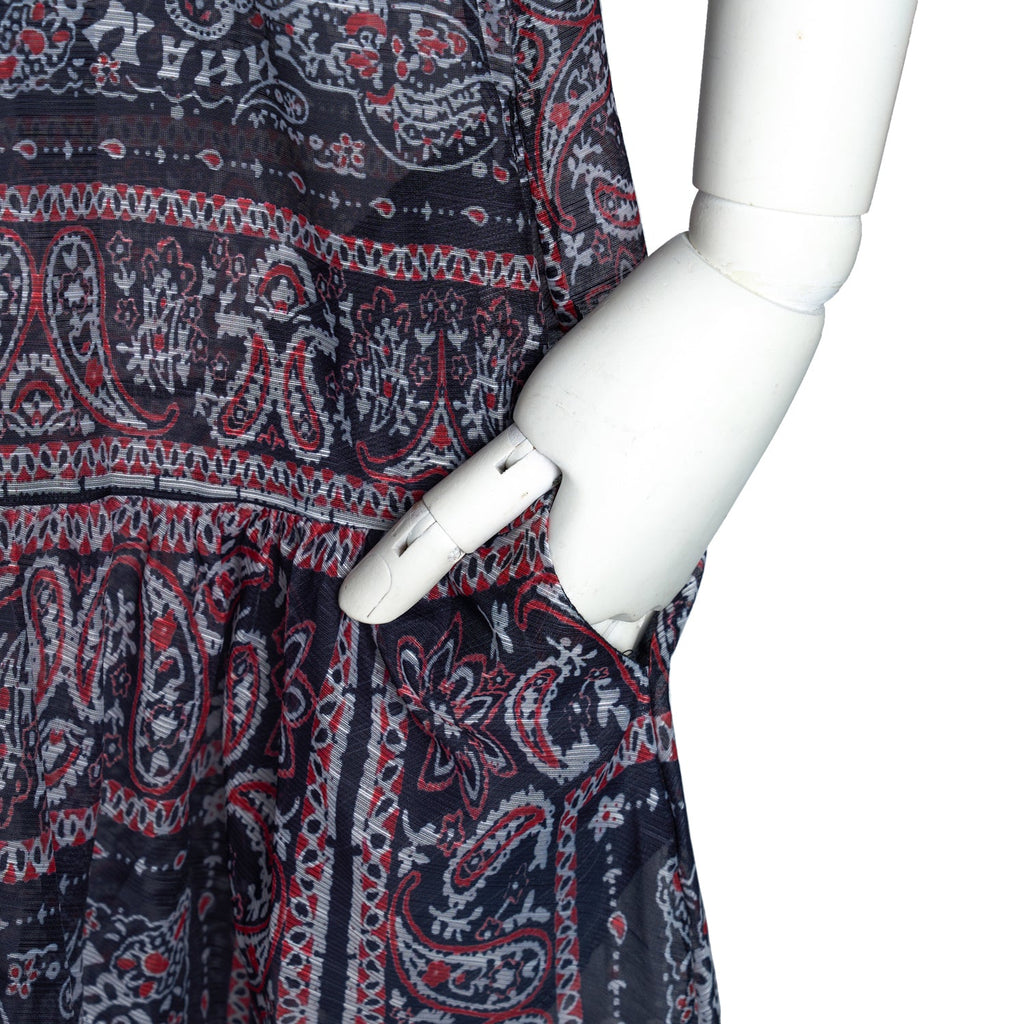 Women Lapel Single Breasted Super Long Two Piece Set With Positioning Printed Dress