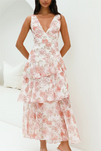 Load image into Gallery viewer, Summer Women Clothing Printed Asymmetric Tiered Dress