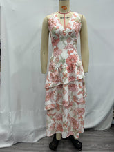 Load image into Gallery viewer, Summer Women Clothing Printed Asymmetric Tiered Dress