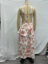 Load image into Gallery viewer, Summer Women Clothing Printed Asymmetric Tiered Dress