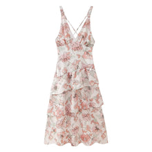 Load image into Gallery viewer, Summer Women Clothing Printed Asymmetric Tiered Dress