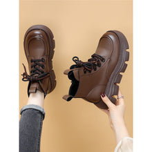 Load image into Gallery viewer, Women's Wool-Lined Waterproof Genuine Leather Winter Boots | Warm Mid-Heel Low Shaft Boots