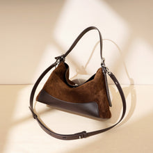 Load image into Gallery viewer, Women's Large Capacity Commuter Bag – Matte Cowhide Shoulder &amp; Crossbody Handbag