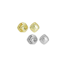 Load image into Gallery viewer, Gold Silver Flower Diamond Stud Earrings, Sku#A227