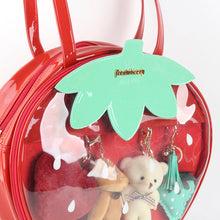 Load image into Gallery viewer, Strawberry Transparent Shoulder Bag | Soft-girl Lolita Tote | Red &amp; Pink