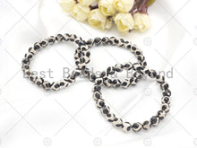 Load image into Gallery viewer, Natural Black White Tibetan Agate Stretchy Bracelet, SKU#U1095