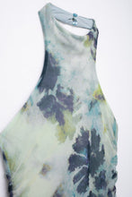 Load image into Gallery viewer, Spring Summer Women Clothing Ink Printing Deep V Plunge Large Backless Dress