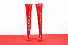 Load image into Gallery viewer, Women's Pointed-Toe Over-the-Knee Stiletto Boots | Back-Zip Plus-Size High Heels
