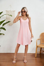 Load image into Gallery viewer, Summer Solid Color round Neck Strap Loose Sleeveless Dress