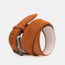 Load image into Gallery viewer, The Bari Tan Suede Leather Belt