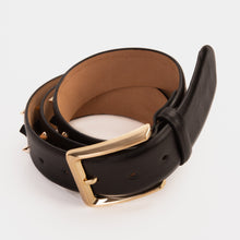 Load image into Gallery viewer, The Infanta Black Spike Leather Belt