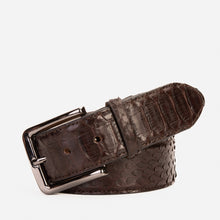 Load image into Gallery viewer, The Boss Brown python Sneak  Leather Leather Belt