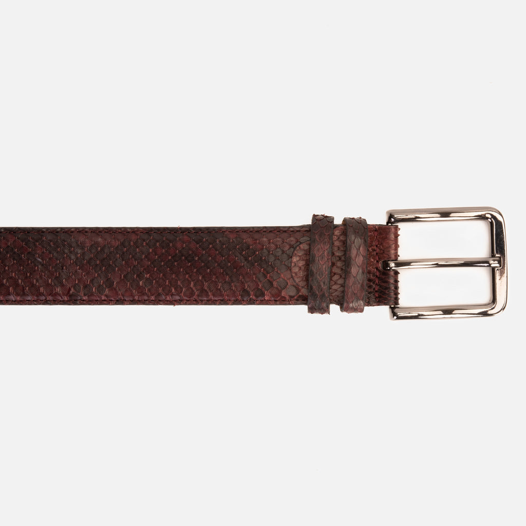 The Boss Burgundy python Sneak  Leather Leather Belt