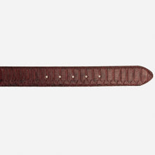Load image into Gallery viewer, The Boss Burgundy python Sneak  Leather Leather Belt