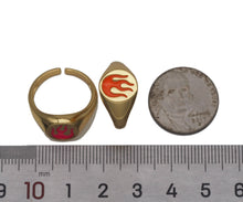 Load image into Gallery viewer, Fire Flame Signet Ring, JD24