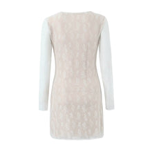 Load image into Gallery viewer, Sexy V neck Long Sleeve Lace Dress Spring Slim Fit Slimming Sheath Sexy