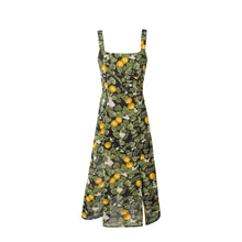 Load image into Gallery viewer, Summer Legal Women Clothing Sling Square Collar Fruit Printed Split Holiday Dress