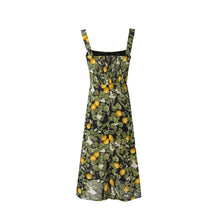 Load image into Gallery viewer, Summer Legal Women Clothing Sling Square Collar Fruit Printed Split Holiday Dress