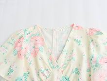 Load image into Gallery viewer, Spring Women Clothing V Neck Short Sleeve High Waist Print Dress Women