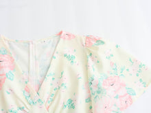Load image into Gallery viewer, Spring Women Clothing V Neck Short Sleeve High Waist Print Dress Women