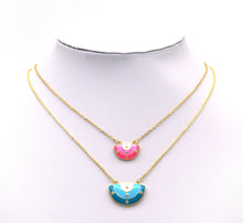 Load image into Gallery viewer, CZ Enamel Half Circle Charm, Sku#LK650