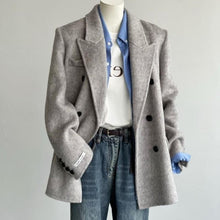 Load image into Gallery viewer, Womens Solid-Color Short Loose-Fit Double-Faced Cashmere Coat