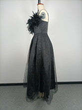Load image into Gallery viewer, Spring Summer Women Clothing Feather Straps Tulle Elegant Evening Dress