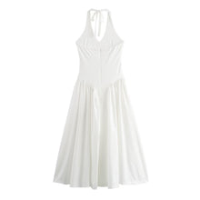 Load image into Gallery viewer, Women Solid Color Halter Slim Hip Casual Long Maxi Dress