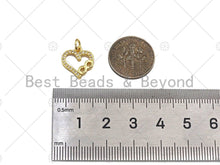 Load image into Gallery viewer, CZ Micro Pave Infinity On Heart Shape Pendant/Charm,Cubic Zirconia Heart Charm, Necklace Bracelet Charm Pendant,12x13mm, Sku#LK236