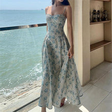 Load image into Gallery viewer, Summer Sweet Corset Slim Fit Graceful Princess Dress Floral Strap Dress Women