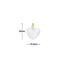 Load image into Gallery viewer, White Red Puffy Heart Charm Pendant,Sku#LD720