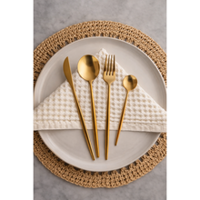 Load image into Gallery viewer, Monaco Gold Flatware Set - 16 Piece