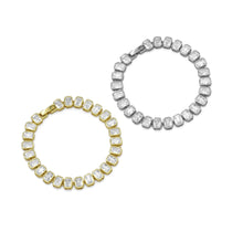Load image into Gallery viewer, Rectangle CZ Link Chain Bracelet/Necklace, sku#A111