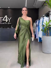 Load image into Gallery viewer, Spring Evening Dress Socialite Cinched Waist Slim Fit Maxi Dress Women