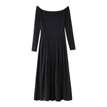 Load image into Gallery viewer, Women Clothing Slim Striped Poplin Long Sleeve Dress