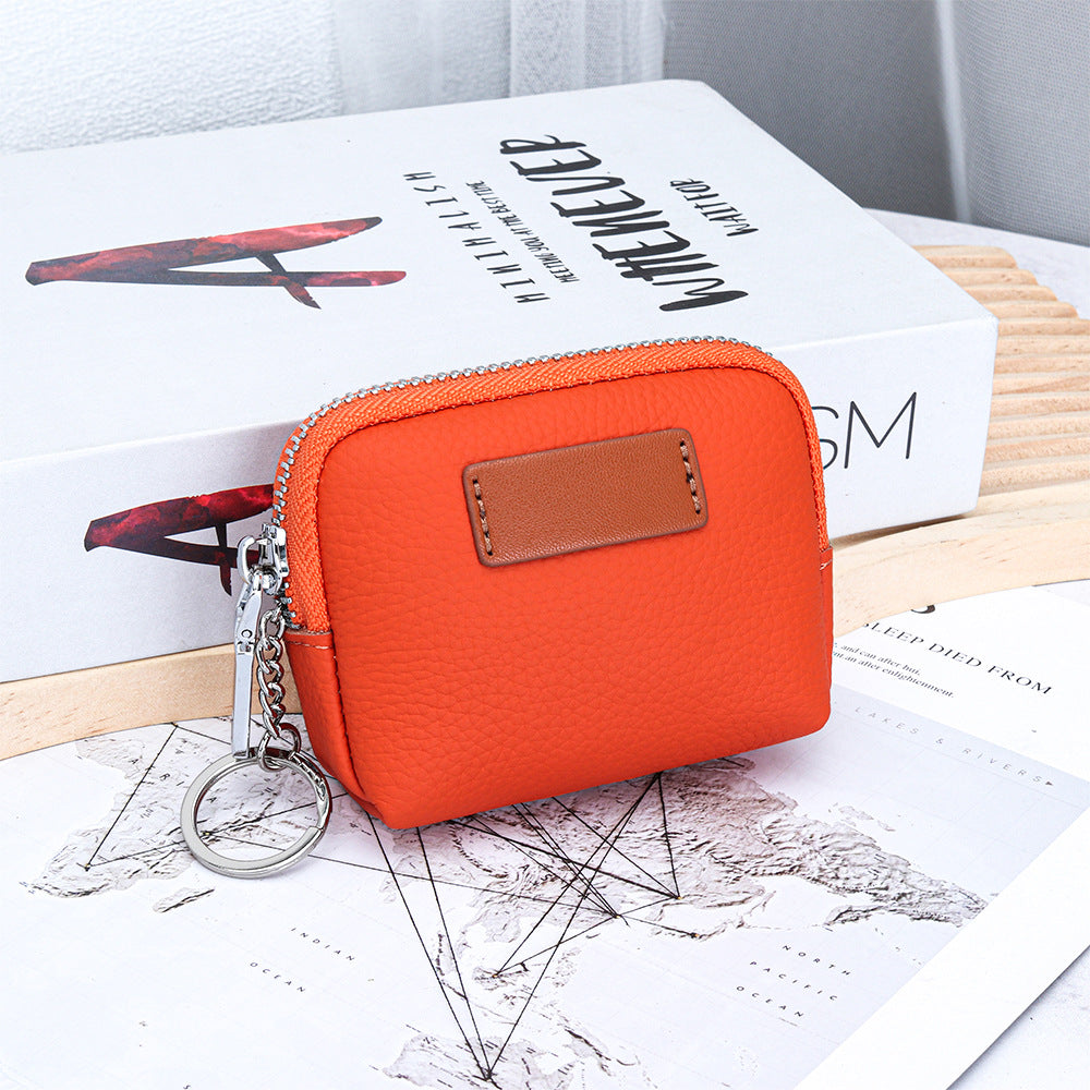 Mini Genuine Leather Wallet for Women – Slim Compact Bifold Card Holder